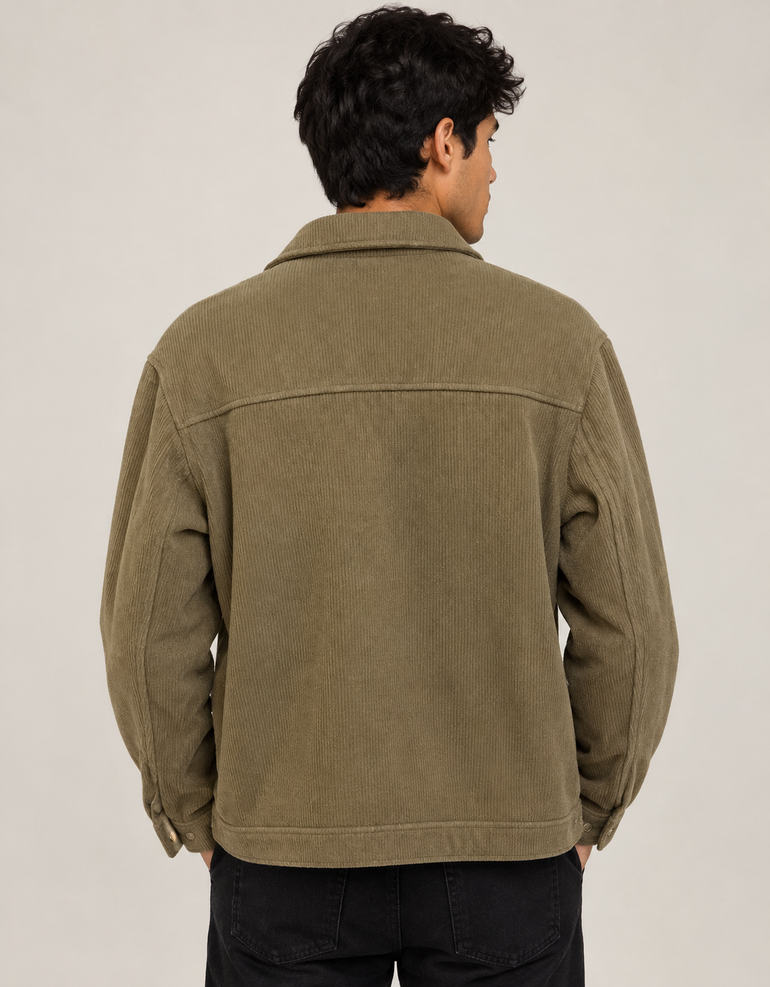 Chaqueta de Pana Negra para Hombre | Chaqueta Casual Urbana - Imagen 6