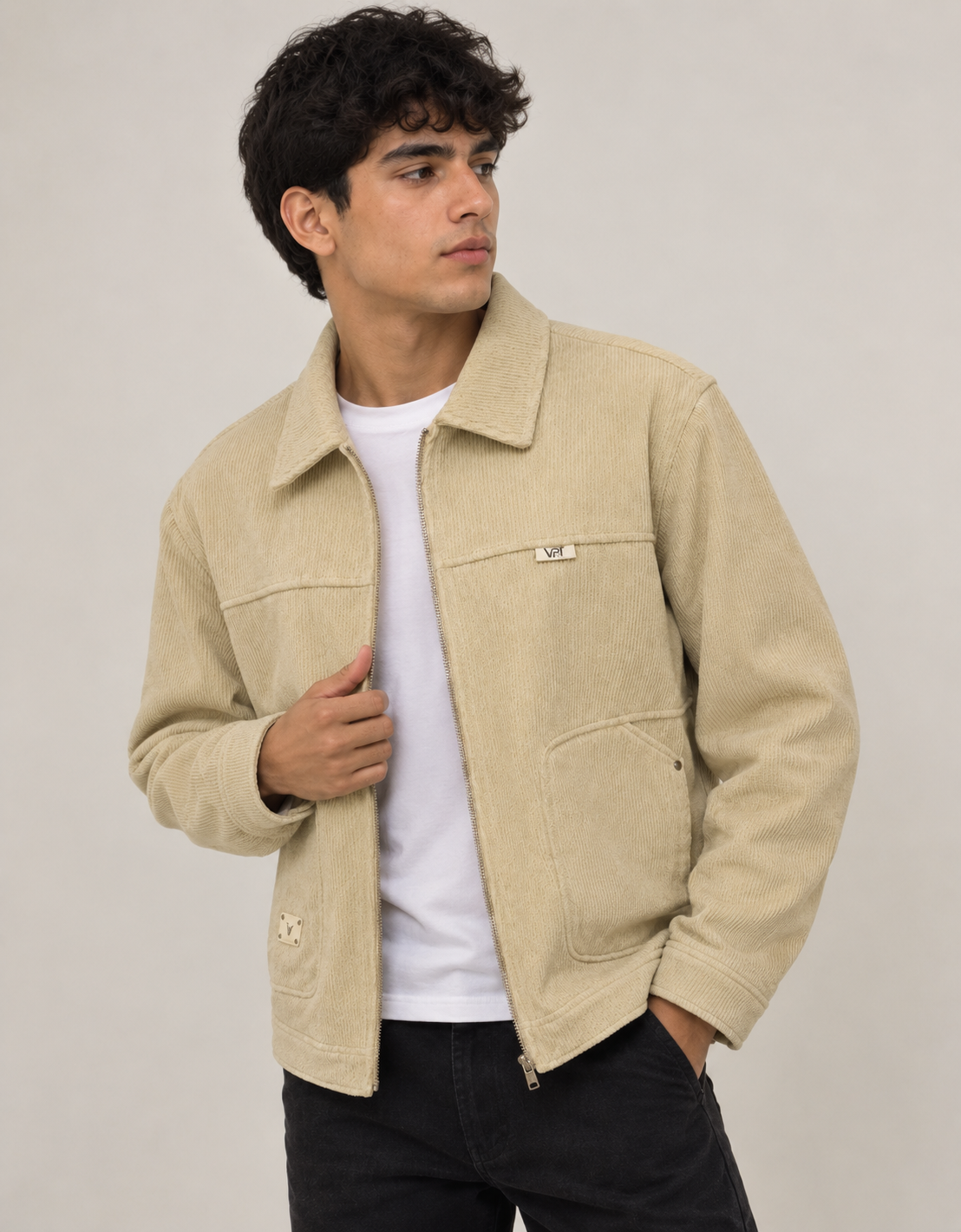 Chaqueta de Pana Negra para Hombre | Chaqueta Casual Urbana - Imagen 8