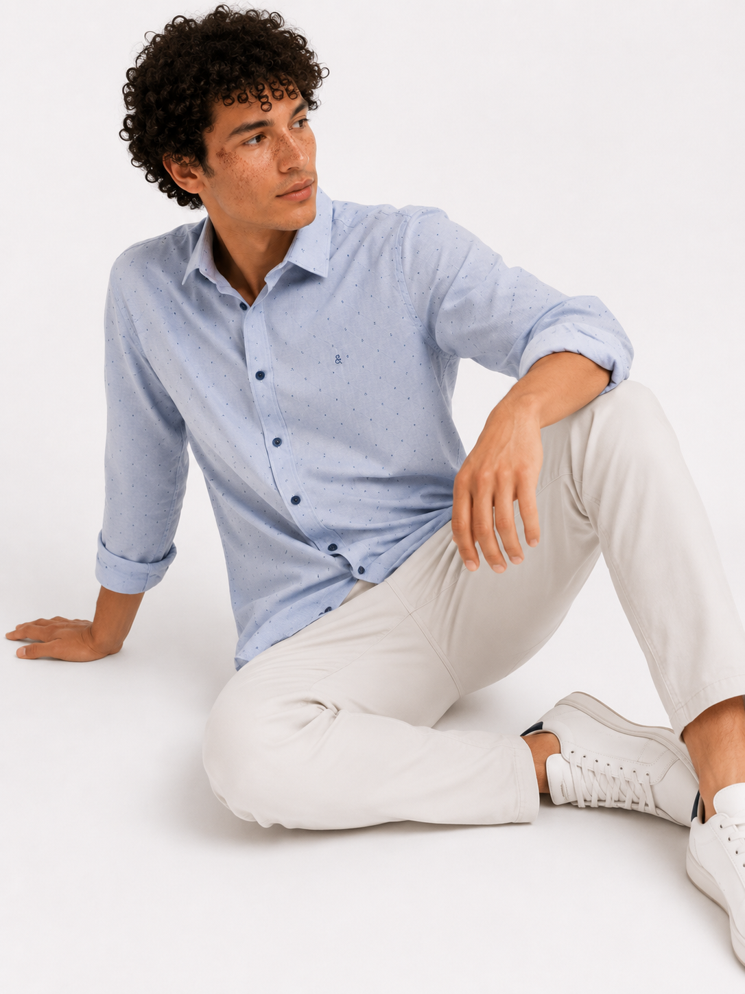 Camisa hombre manga larga estampada - Imagen 2