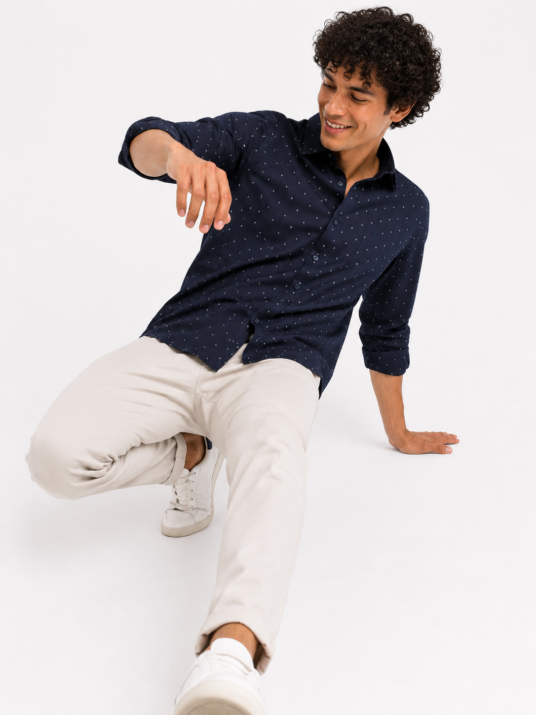 Camisa hombre manga larga estampada - Imagen 8