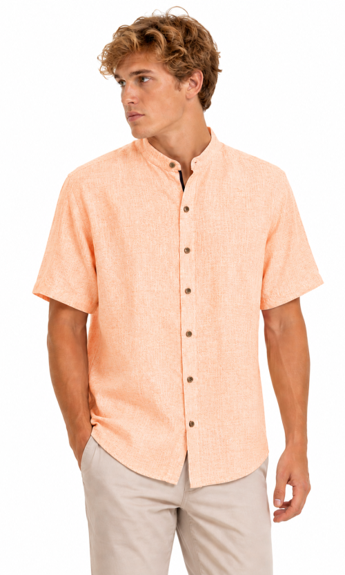 Camisa hombre manga corta unicolor