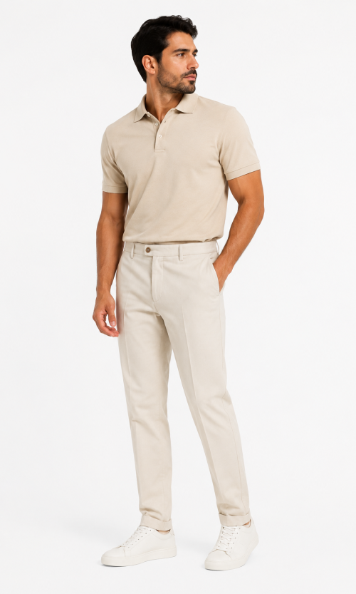 Pantalón masculino de corte recto